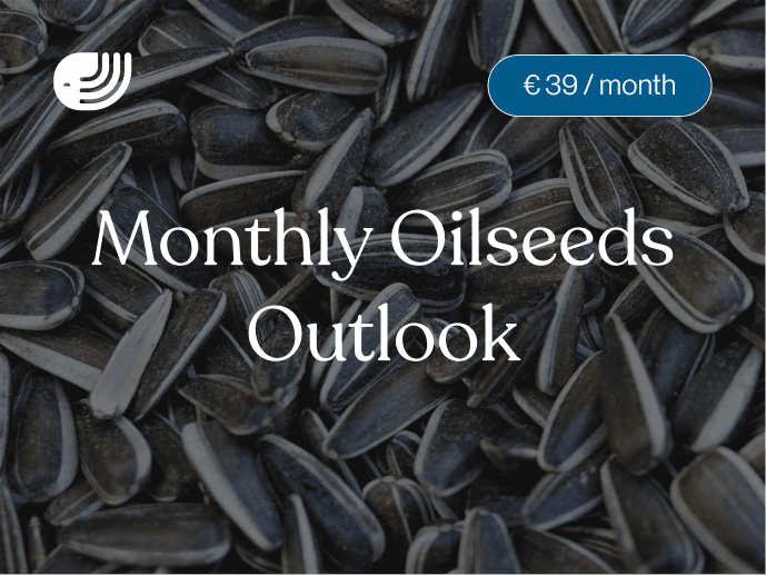 Report card for the CMN Monthly Oilseeds Market Report with in-depth soybean, rapeseed, and canola price developments, trade flow analysis, and supply-and-balance forecasts for professional grain traders.
